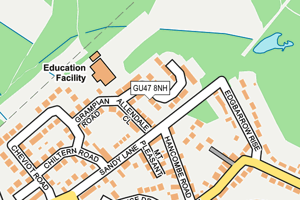 GU47 8NH map - OS OpenMap – Local (Ordnance Survey)