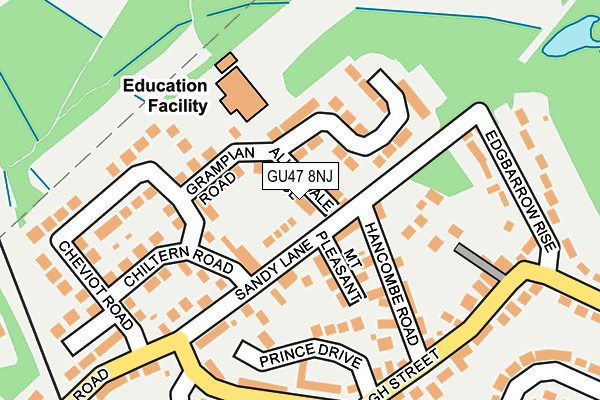 GU47 8NJ map - OS OpenMap – Local (Ordnance Survey)