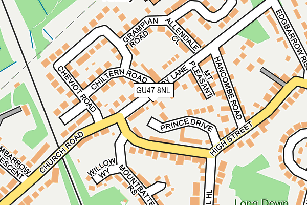 GU47 8NL map - OS OpenMap – Local (Ordnance Survey)