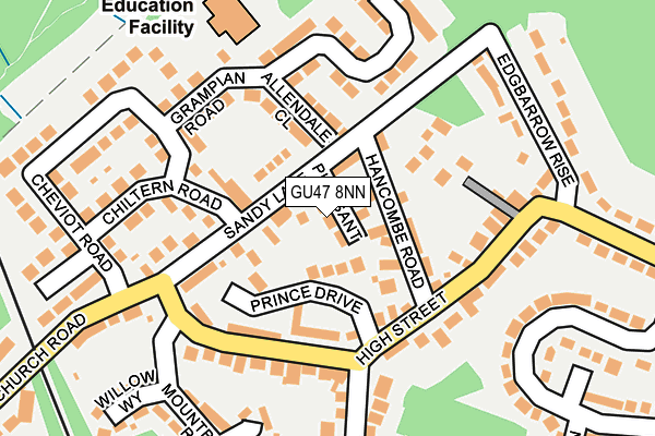 GU47 8NN map - OS OpenMap – Local (Ordnance Survey)