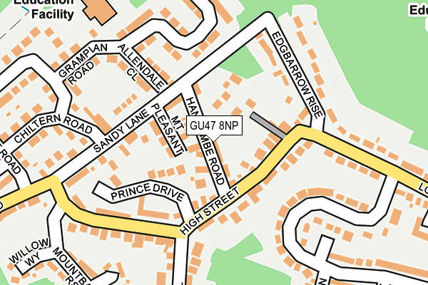 GU47 8NP map - OS OpenMap – Local (Ordnance Survey)