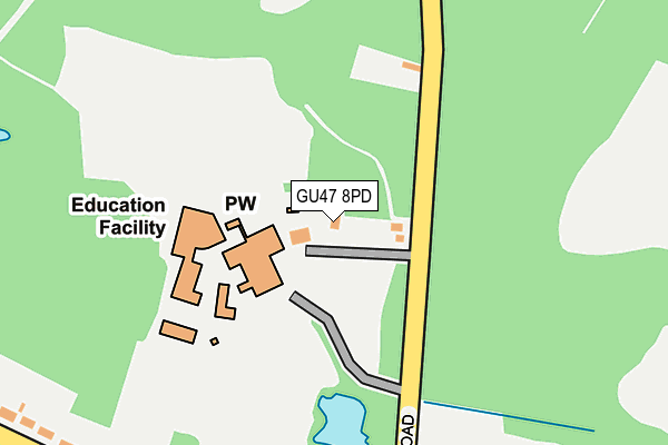 GU47 8PD map - OS OpenMap – Local (Ordnance Survey)