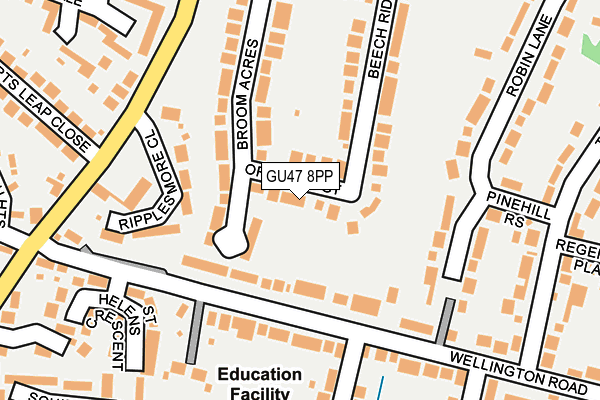 GU47 8PP map - OS OpenMap – Local (Ordnance Survey)