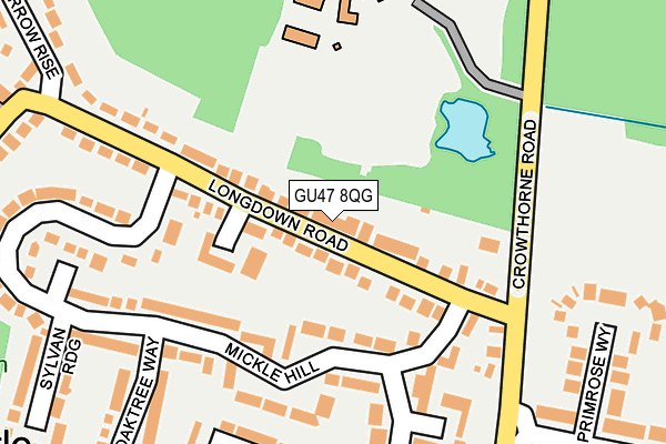 GU47 8QG map - OS OpenMap – Local (Ordnance Survey)