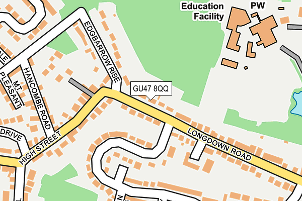 GU47 8QQ map - OS OpenMap – Local (Ordnance Survey)