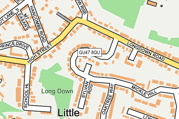 GU47 8QU map - OS OpenMap – Local (Ordnance Survey)