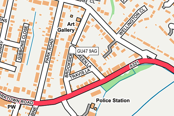 GU47 9AG map - OS OpenMap – Local (Ordnance Survey)