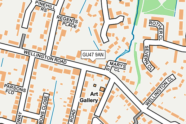 GU47 9AN map - OS OpenMap – Local (Ordnance Survey)