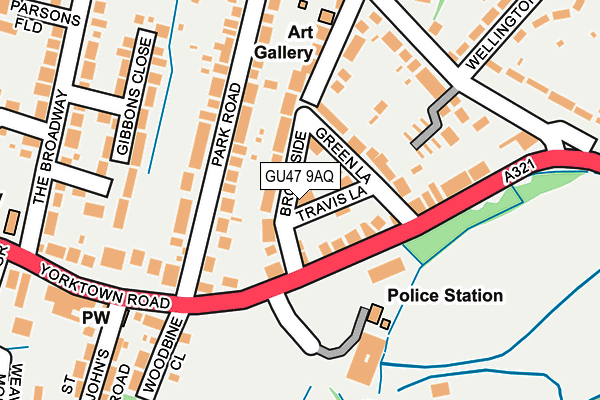 GU47 9AQ map - OS OpenMap – Local (Ordnance Survey)