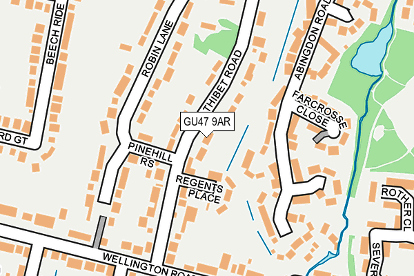 GU47 9AR map - OS OpenMap – Local (Ordnance Survey)