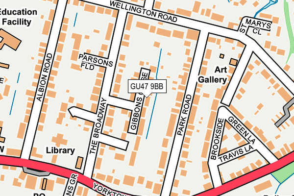 GU47 9BB map - OS OpenMap – Local (Ordnance Survey)