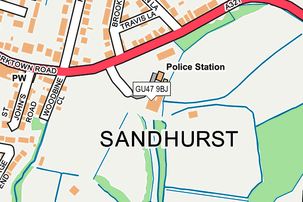 GU47 9BJ map - OS OpenMap – Local (Ordnance Survey)