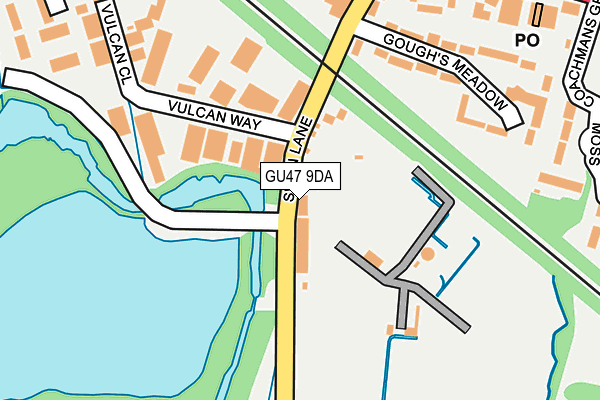 GU47 9DA map - OS OpenMap – Local (Ordnance Survey)