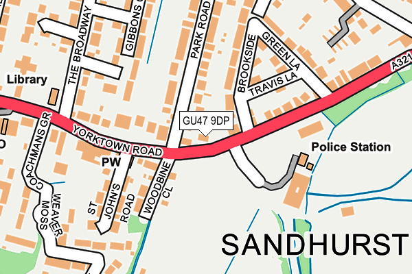 GU47 9DP map - OS OpenMap – Local (Ordnance Survey)