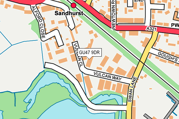 GU47 9DR map - OS OpenMap – Local (Ordnance Survey)