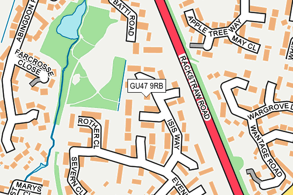 GU47 9RB map - OS OpenMap – Local (Ordnance Survey)