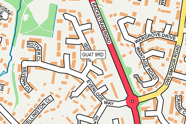 GU47 9RD map - OS OpenMap – Local (Ordnance Survey)