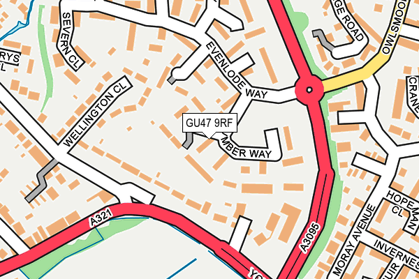 GU47 9RF map - OS OpenMap – Local (Ordnance Survey)
