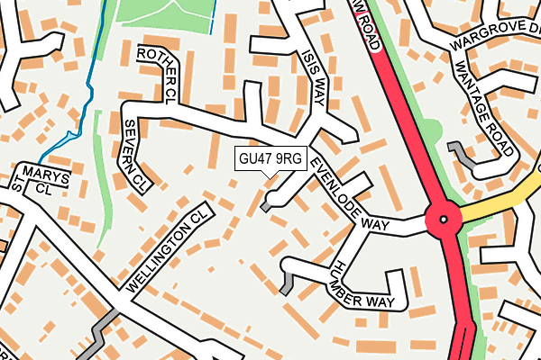 GU47 9RG map - OS OpenMap – Local (Ordnance Survey)