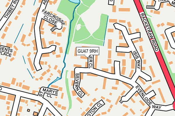 GU47 9RH map - OS OpenMap – Local (Ordnance Survey)