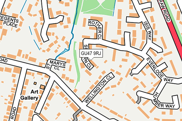 GU47 9RJ map - OS OpenMap – Local (Ordnance Survey)