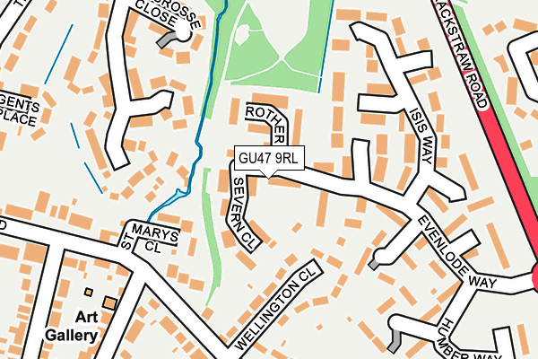 GU47 9RL map - OS OpenMap – Local (Ordnance Survey)