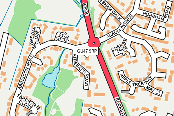 GU47 9RP map - OS OpenMap – Local (Ordnance Survey)