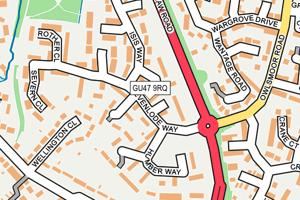 GU47 9RQ map - OS OpenMap – Local (Ordnance Survey)