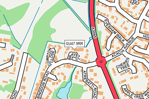 GU47 9RR map - OS OpenMap – Local (Ordnance Survey)