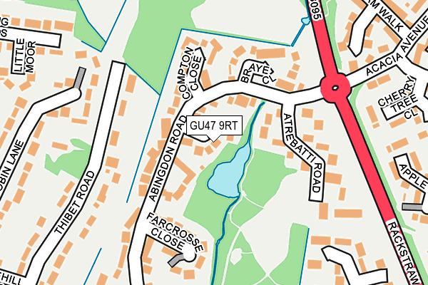 GU47 9RT map - OS OpenMap – Local (Ordnance Survey)