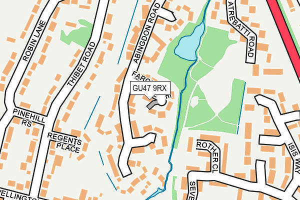 GU47 9RX map - OS OpenMap – Local (Ordnance Survey)