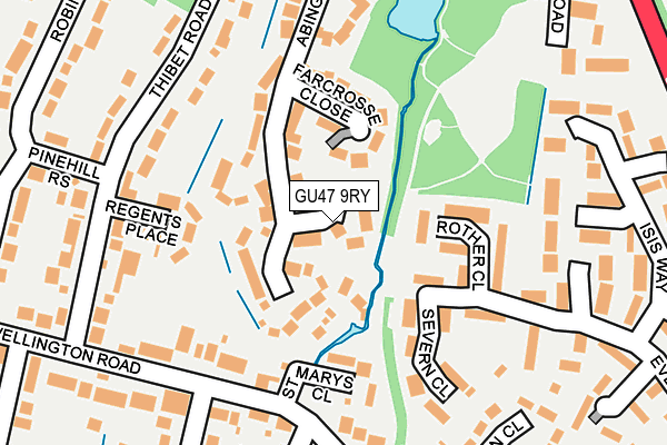 GU47 9RY map - OS OpenMap – Local (Ordnance Survey)