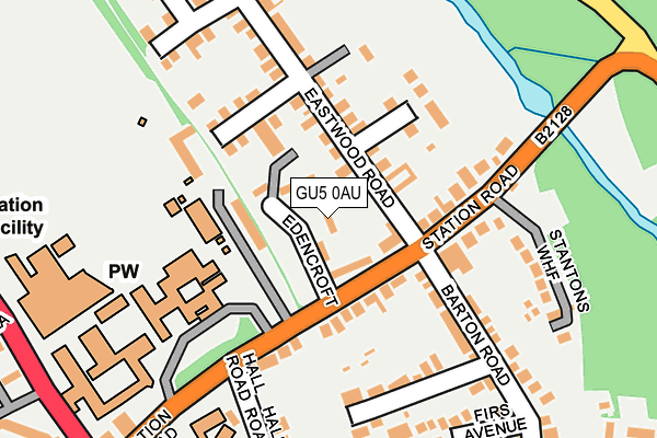 GU5 0AU map - OS OpenMap – Local (Ordnance Survey)