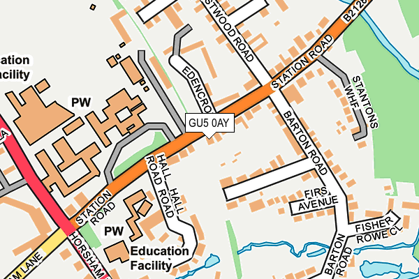 GU5 0AY map - OS OpenMap – Local (Ordnance Survey)