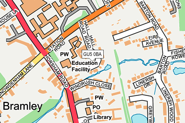 Map of BRAMBLES ESTATE RESIDENTS MANAGEMENT COMPANY LIMITED at local scale