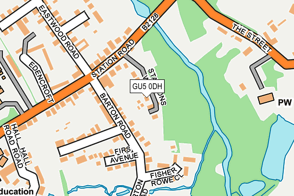 GU5 0DH map - OS OpenMap – Local (Ordnance Survey)