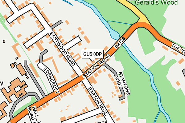GU5 0DP map - OS OpenMap – Local (Ordnance Survey)