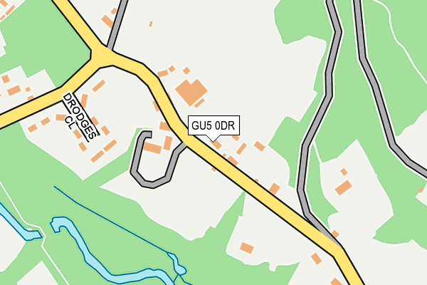 GU5 0DR map - OS OpenMap – Local (Ordnance Survey)
