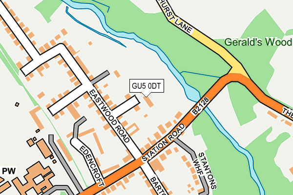GU5 0DT map - OS OpenMap – Local (Ordnance Survey)