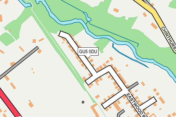 GU5 0DU map - OS OpenMap – Local (Ordnance Survey)