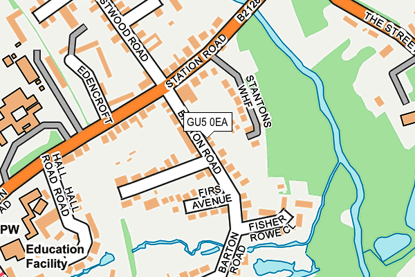GU5 0EA map - OS OpenMap – Local (Ordnance Survey)