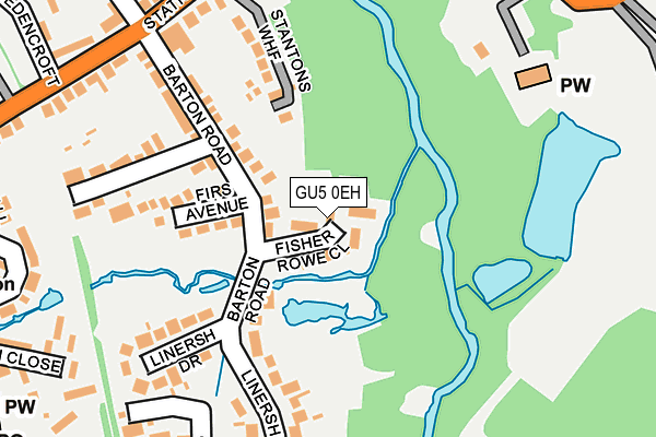 GU5 0EH map - OS OpenMap – Local (Ordnance Survey)