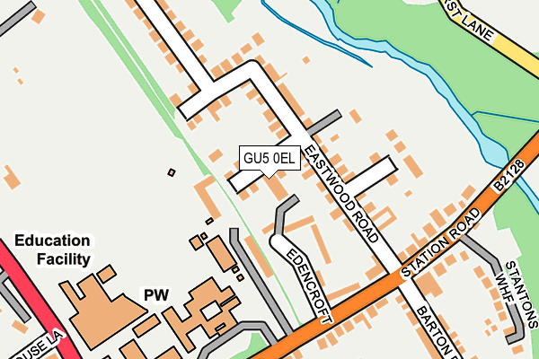 GU5 0EL map - OS OpenMap – Local (Ordnance Survey)