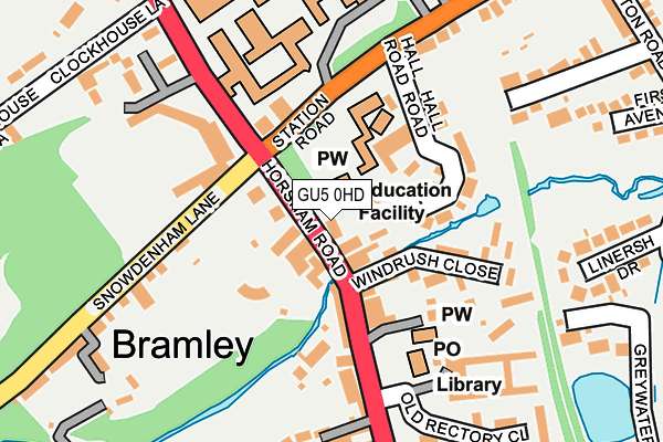 GU5 0HD map - OS OpenMap – Local (Ordnance Survey)