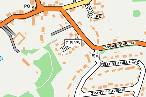 GU5 0PA map - OS OpenMap – Local (Ordnance Survey)