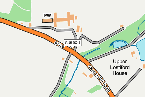 GU5 0QU map - OS OpenMap – Local (Ordnance Survey)