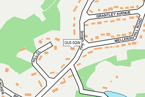 GU5 0QW map - OS OpenMap – Local (Ordnance Survey)