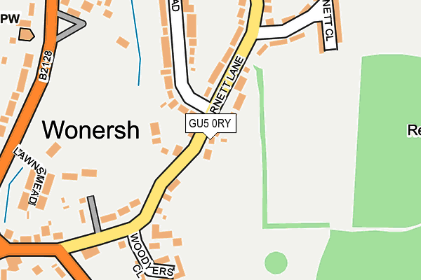 GU5 0RY map - OS OpenMap – Local (Ordnance Survey)