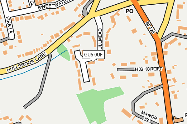 GU5 0UF map - OS OpenMap – Local (Ordnance Survey)