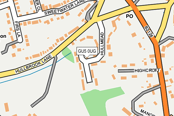 GU5 0UG map - OS OpenMap – Local (Ordnance Survey)